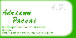 adrienn pacsai business card